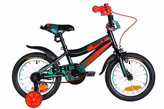 Дитячий велосипед 14" Formula Race чорно-помаранчевий з бірюзовим