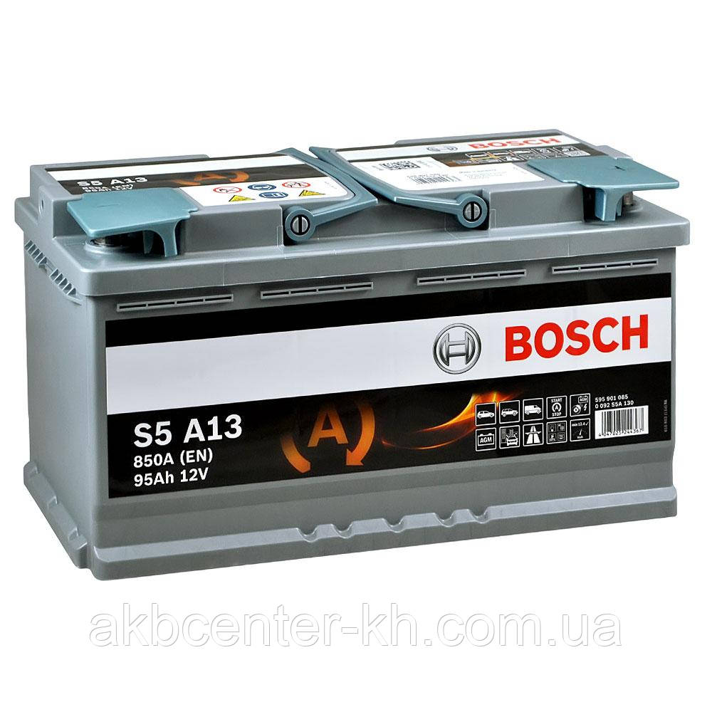 Акумулятор автомобільний BOSCH AGM S5 6CT- 95Aз R 850A