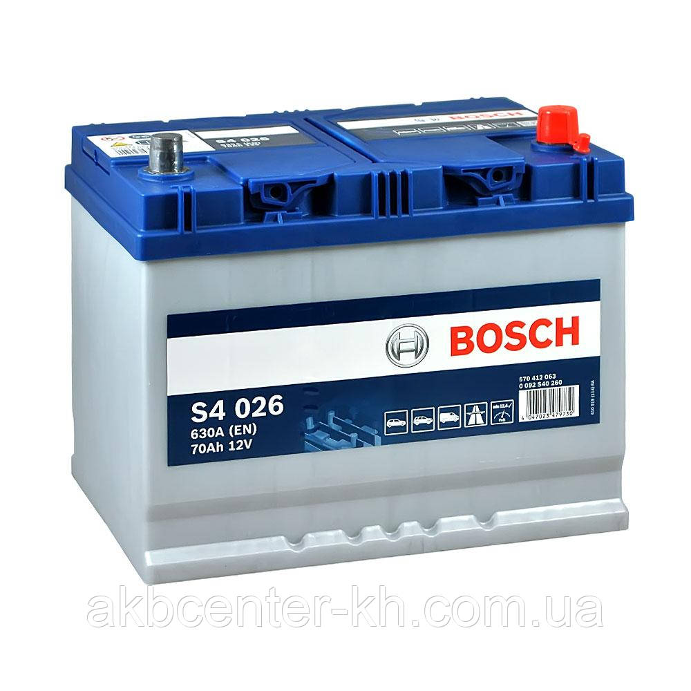 Акумулятор автомобільний BOSCH 6CT-70 Asia L 630A, фото 1