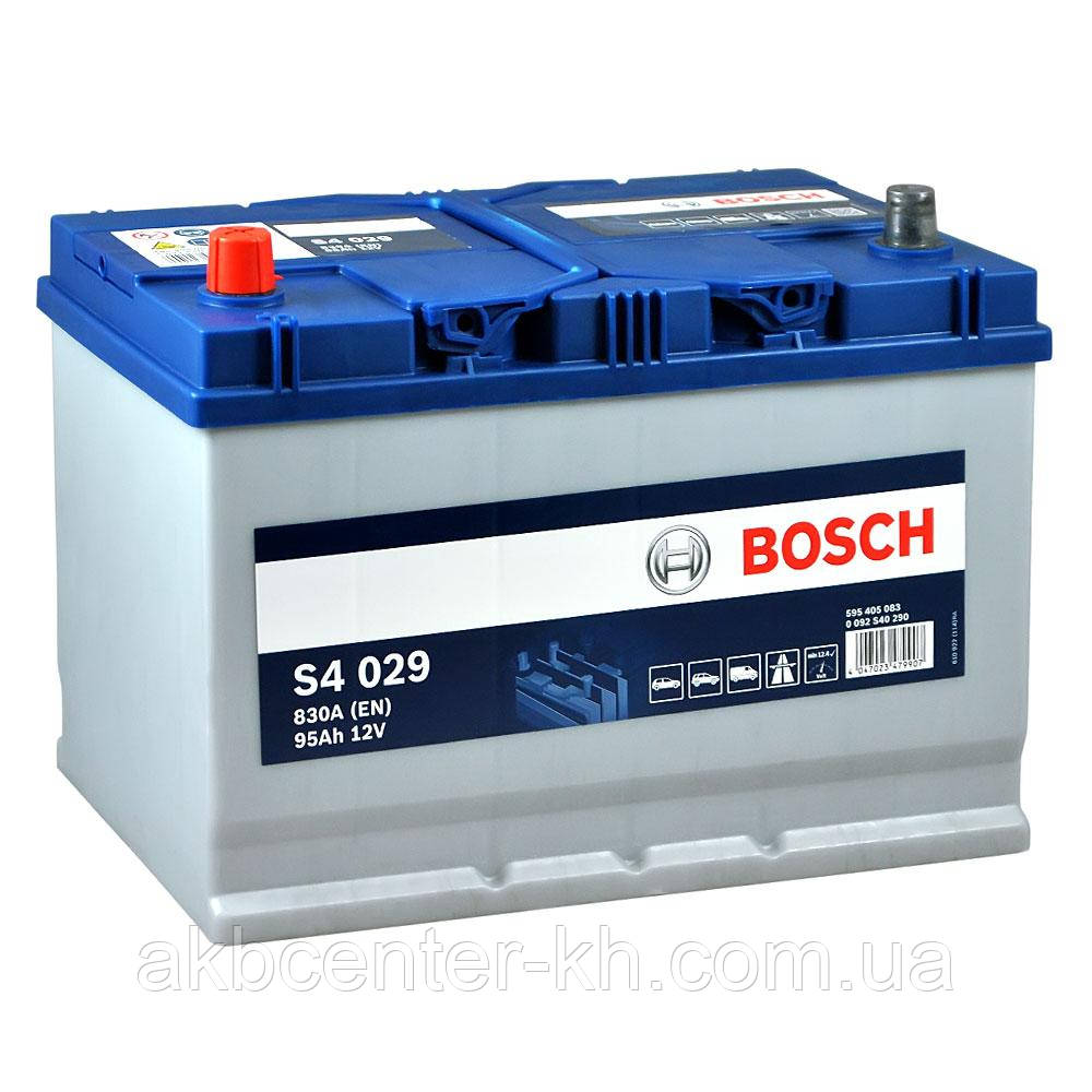 Акумулятор автомобільний BOSCH 6CT-95 Asia S4 L 830A