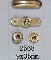 Кнопка 2568 золото 9x35mm