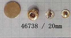 Кнопка 46738 золото 20 мм плоска
