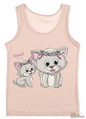 ОПТОМ Майка c котиками "Sweet Tiny" для дівчинки 6-7 років (6-7 років) Donella 8697840579838