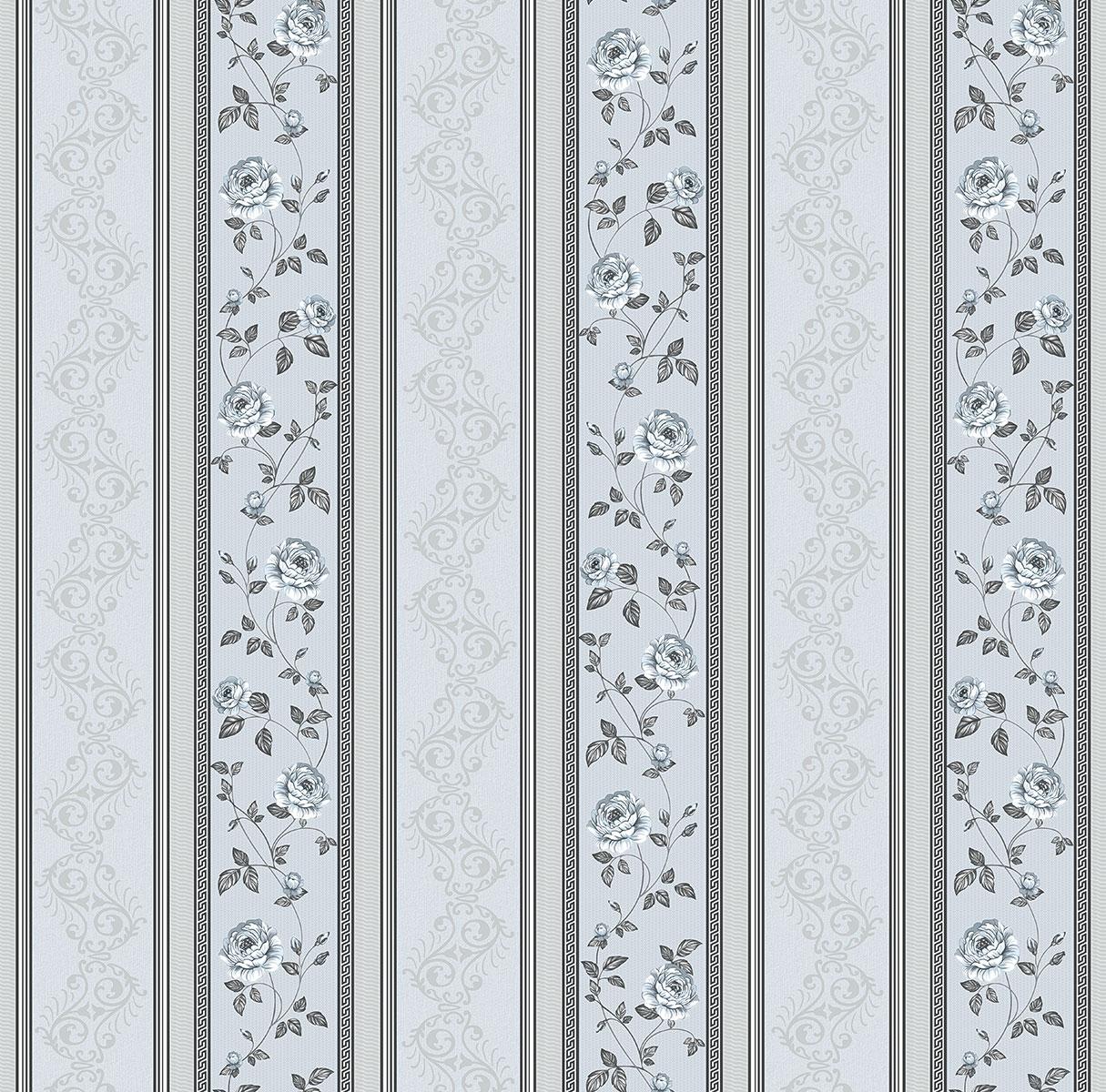 Шпалери Континент паперові дуплекс Вальс сірий з сріблом 057