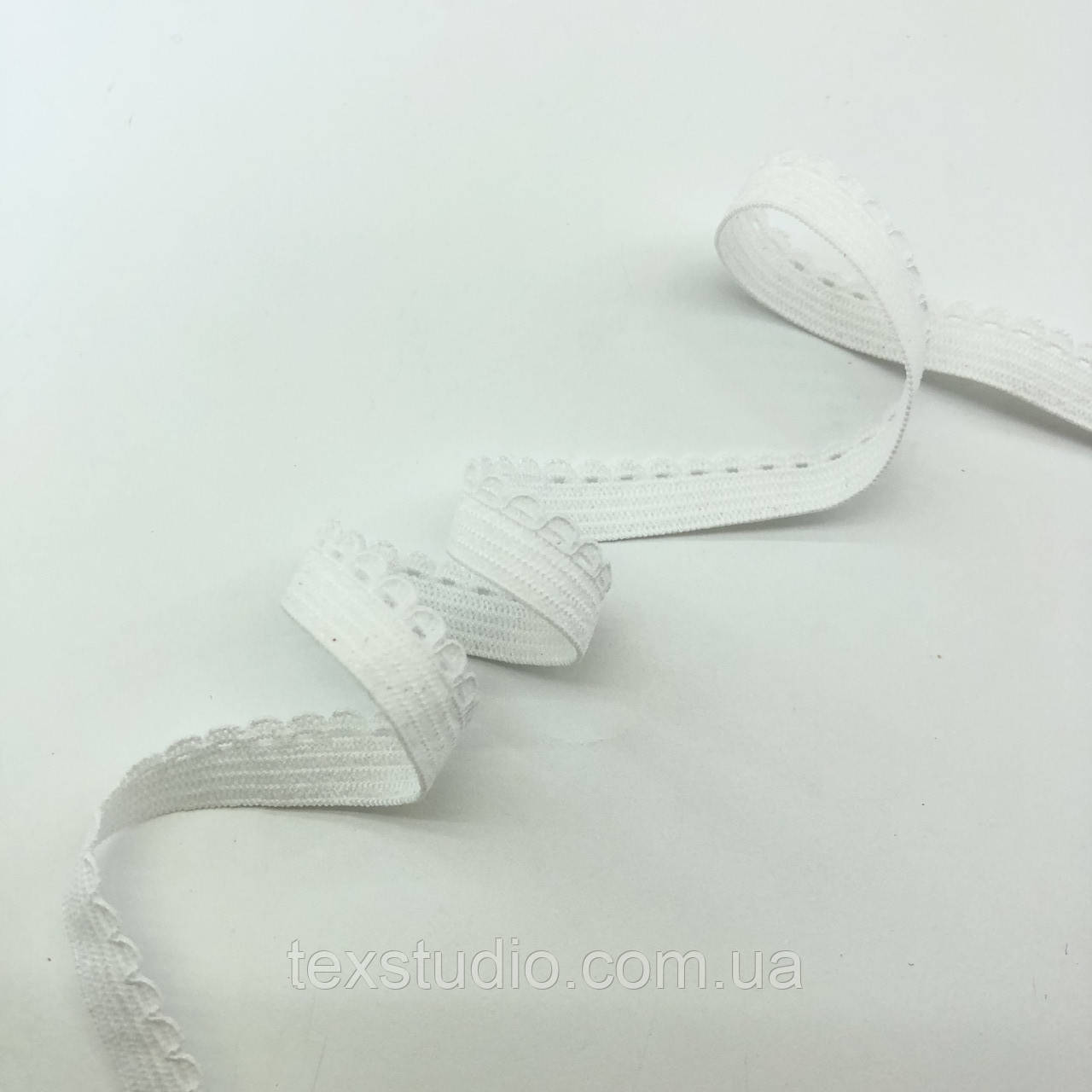 Оздоблення м'яка біла з рюшами 8 мм., фото 1