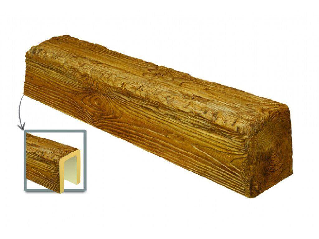 Балка декоративна з поліуретану Decowood рустік (17х19)см світла, фото 1