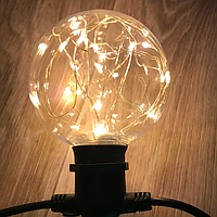 Светодиодная лампа шар G95 Эдисона Е27 теплый белый