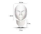 LED маска Smart Bubbles з мікрострумами фотодинамічна для обличчя і накладкою для шиї (7 світлових спектрів), фото 9