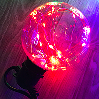 Светодиодная лампа шар G95 Эдисона Е27 красная