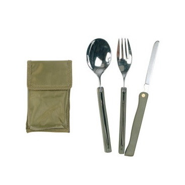 Столовий набір складаний (3 елементи) Mil-Tec олива