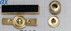 Кнопка 9991 золото + чорний 11x34.5mm