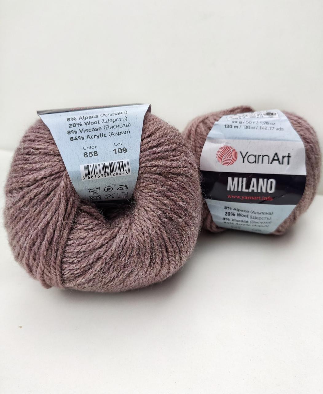 YarnArt Milano 858 сіро-рожевий