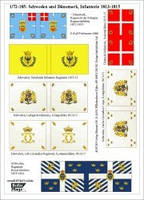 Прапори та штандарти в масштабі 1/72. Schweden und Dänemark, Infanterie 1813-1815. ROFUR-FLAGS