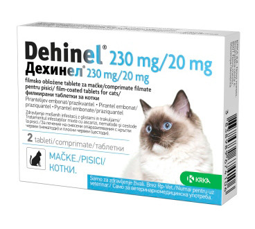 Дехінел (коти), антигельмінтний препарат, 230мг/20мг, 10 таблеток