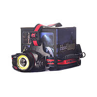 Налобний ліхтар потужний BL-W01-T6 на 2 акумуляторах 18650 Li-ion, 1 лампа — 4 режими