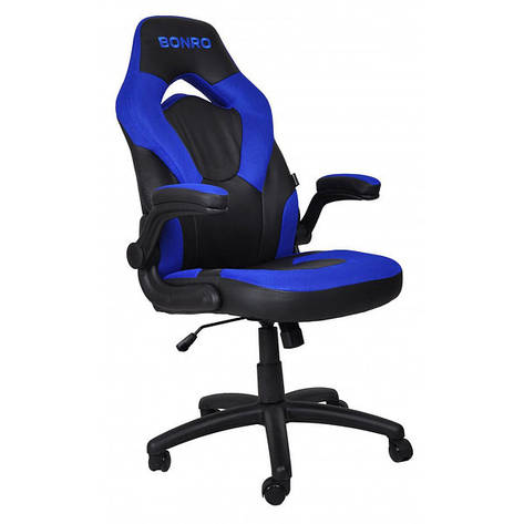 Крісло офісне Bonro B-2064 синє, фото 2