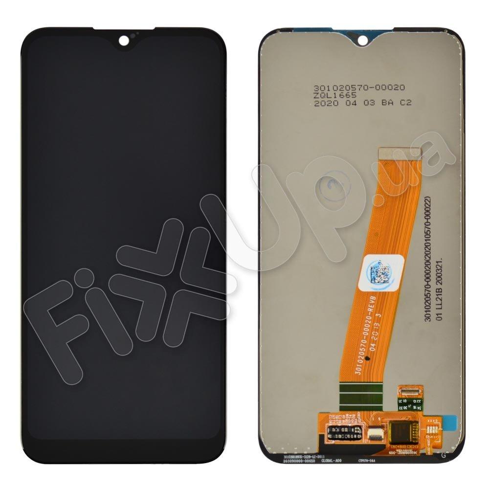 Дисплей для Samsung A015F DS Galaxy A01 з тачскріном в зборі, колір чорний, оригінал з заміненим ст