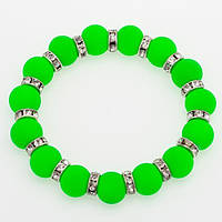 Браслет Кульки Стрази Салатовий