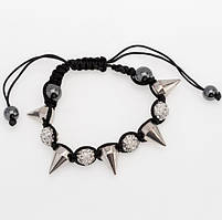 Браслет Шамбала з Шипами Колір Платина та Золото