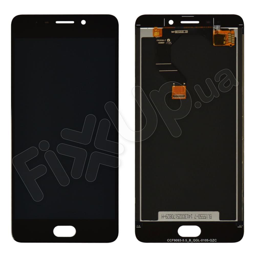 Дисплей для Meizu M6 Note з тачскрином у зборі, колір чорний, оригінал із заміненим склом