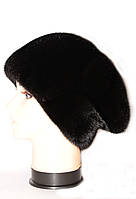 Жіноча хутряна шапка з нірки, "Александра" (чорний), фото 2