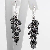 Сережки Циркній Сірий Срібна Швенза