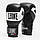 Боксерські рукавички шкіряні Leone Shock Black 10 oz унцій чорний з білим, фото 7