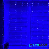 Світлодіодна гірлянда завісу на вікно Водоспад 3*1,2 м 360LED Синій/Білий Прапор України, фото 5