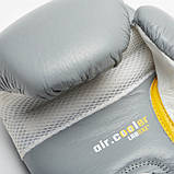Боксерські рукавички шкіряні Leone Tecnico Grey 10 oz унцій сірий, фото 3