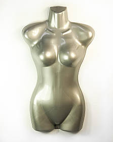 Манекен напівоб'ємний жіночий підвісний р42-44 з логотипом квітки на грудях металік