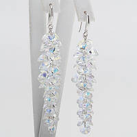 Сережки Білий Фіаніт