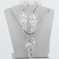 Набір Xuping Родій Сережки та Кулон Цирконій Алмазний Блиск