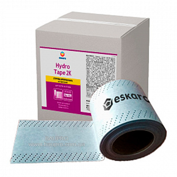 Стрічка ESKARO Hydro Tape 2К, гідроізоляційна для кутів і стиків, 12 см*50 м