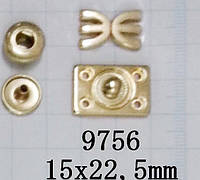 Кнопка 9756 золото 15x22.5mm