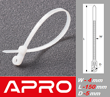 Кабельна Стяжка, біла 4х200мм (уп. 100шт.)