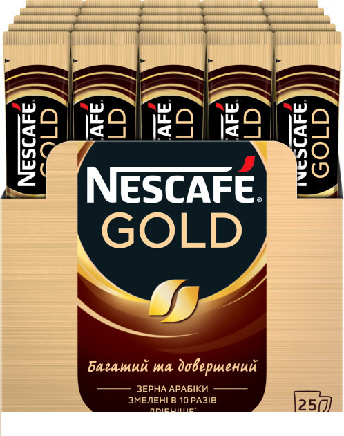 Кава NESCAFE Gold розчинна в стіках 25 шт x 1.8 м