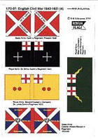 Флаги та штандарти в масштабі 1/72. English Civil War 1642 - 1651, Infantry (4). ROFUR FLAGS 07