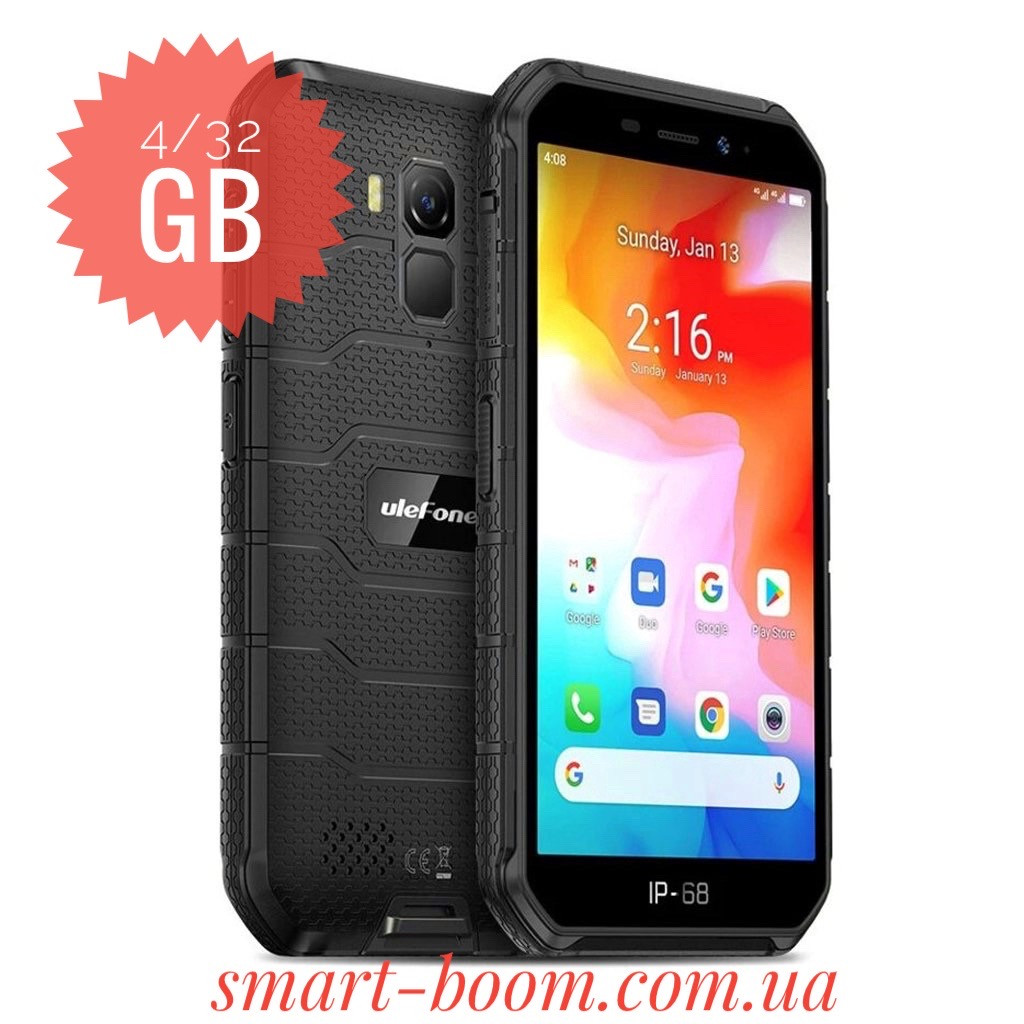 Смартфон Ulefone Armor X7 Pro Black 5.0" 4/32Gb NFC 4000mAh IP68 - фото 1 - id-p1312749403