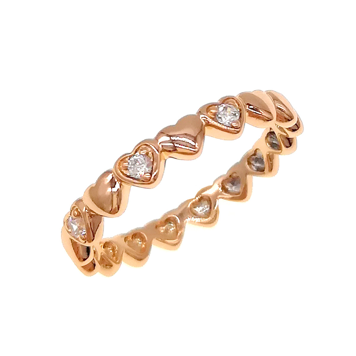 Кільце Xuping з медичного золота, білі фіаніти, позолота 18K, 11902
