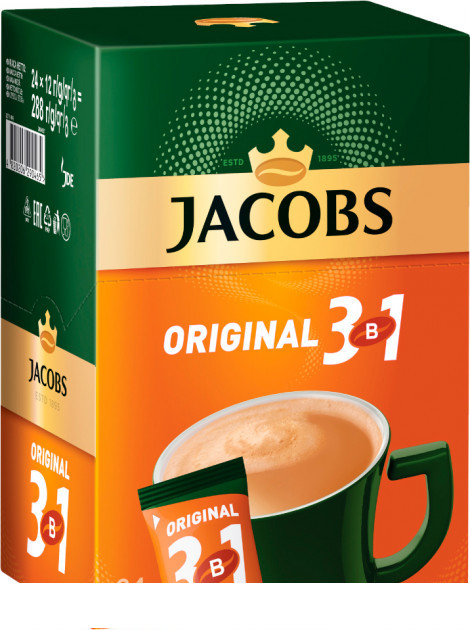 Кавовий напій Jacobs 3 in 1 Original 24 х 12 м