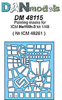 Маска для моделі He-111H-3 (ICM 48261). 1/48 DANMODELS DM48115