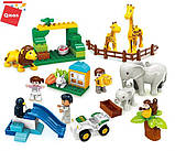 Конструктор блоковий Зоопарк на 51 деталь Qman дитячий конструктор., фото 3