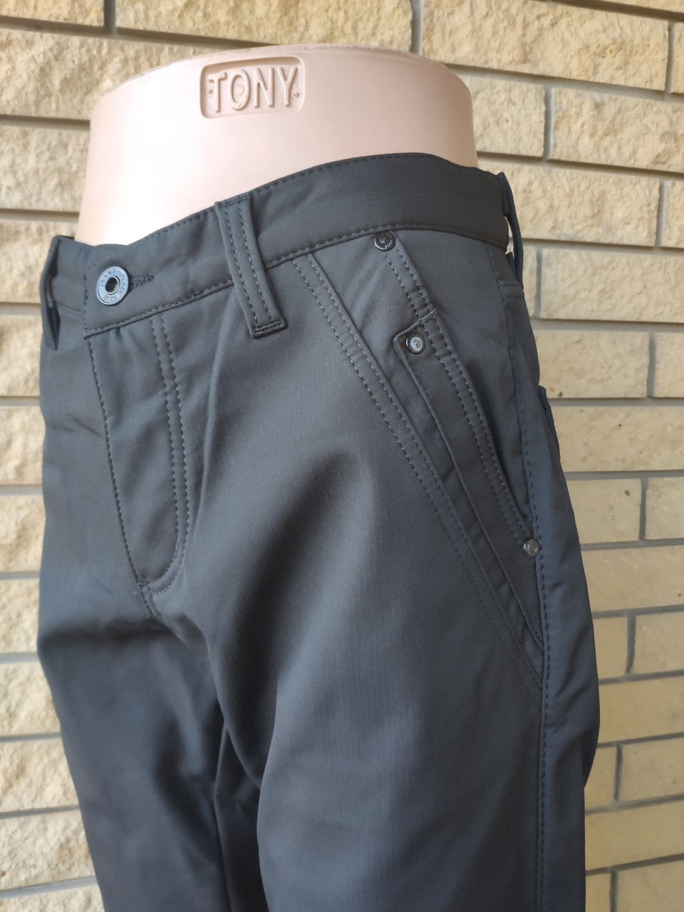 Джинсы, брюки мужские зимние больших размеров на высокий рост на флисе BLACK FORD, Турция - фото 2 - id-p1312784027