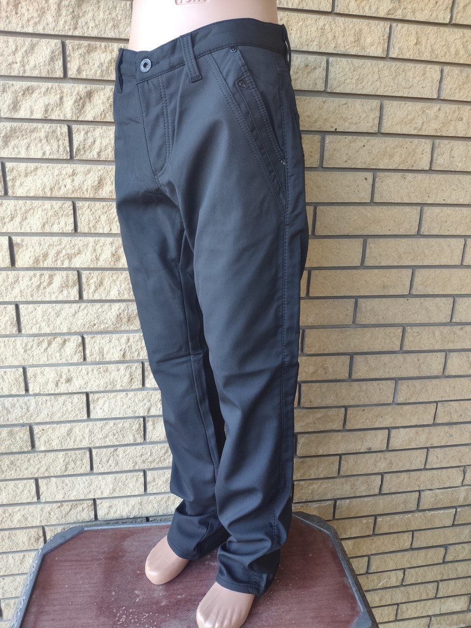 Джинсы, брюки мужские зимние больших размеров на высокий рост на флисе BLACK FORD, Турция - фото 8 - id-p1312784027