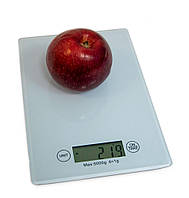 Електронні ваги для продуктів, до 5 кг CK 1912 16х23 см, білі, кухонні ваги настільні | весы кухонные