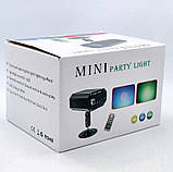 Міні лазерний проектор з пультом і стробоскопом Laser Mini Party Light Новорічна світломузика для будинку SH-011, фото 9