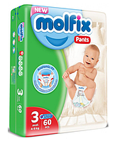 Трусики-подгузники Molfix Midi размер 3 (4-9 кг) 60 шт Jumbo