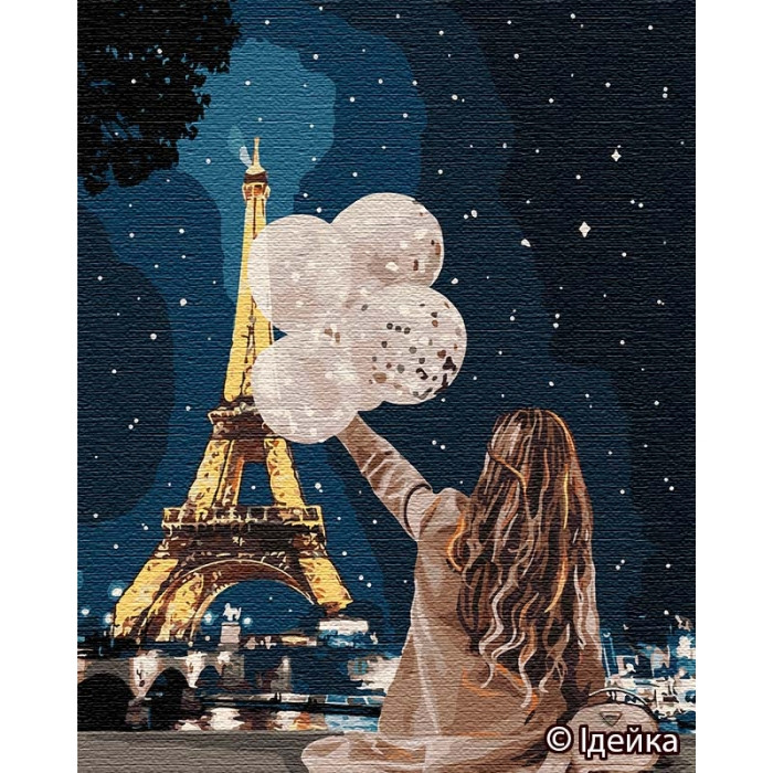 Картина за номерами Незабутній вечір в Парижі  Ідейка 40 х 50  КНО4763