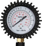 ПИСТОЛІТ ДЛЯ ПІДКАЧКИ ШИН YATO З МАНОМЕТРИМ 0.8 МПА 1/4" 440 ММ, фото 2