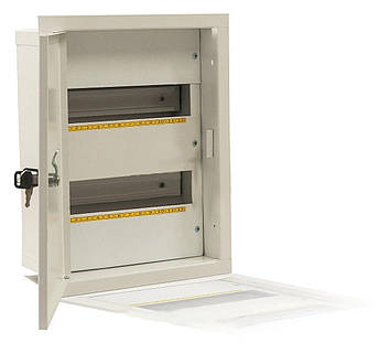 ШМР-А-24В, Шафа монтажно-розподільча на 24 автоматів, врізна (338х260х120) ТМ Лоза, фото 2